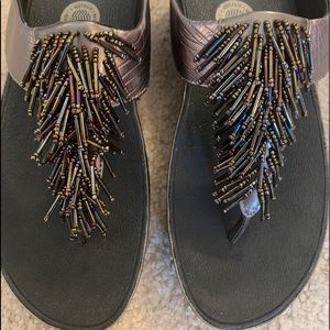 Fit Flop Cha Cha Beaded Thong Sandal Size 7